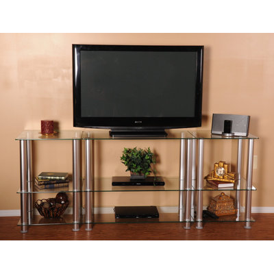 RTA Home And Office Extra Tall Glass and Aluminum 82" TV Stand at Sears.com