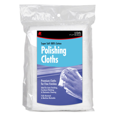 Buffalo 6 Count 11" X 17" White Polishing Cloths 63155 at Sears.com