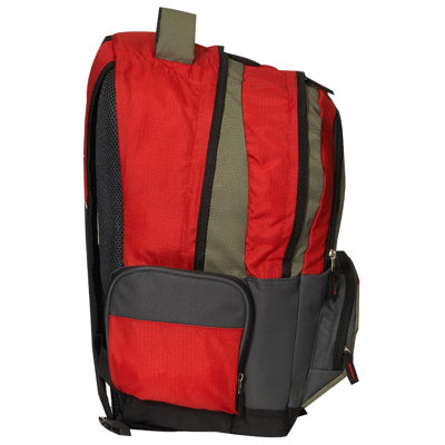 Everest 12" Deluxe Double Compartment Backpack - Color: Red/Khaki/Charcoal at Sears.com