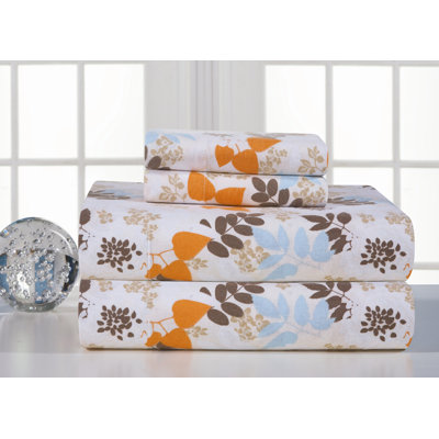 Pointehaven Heavy Weight Printed Flannel Sheet Set in Winter Breeze - Size: Twin Extra Long at Sears.com