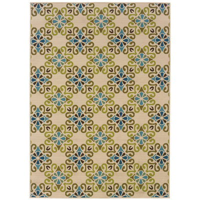 Oriental Weavers Sphinx Caspian Ivory/Blue Rug - Rug Size: Round 7'10" at Sears.com