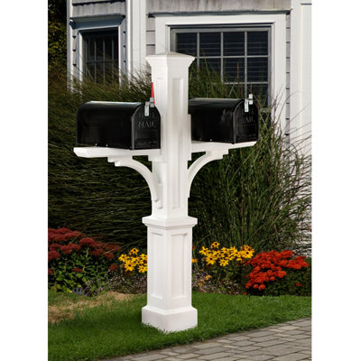 Mayne Inc. Newport Plus Double Mailbox Post - Color: Granite at Sears.com