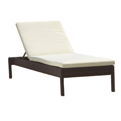 Source Outdoor Manhattan Chaise Lounge with Cushion - Fabric Color: Sunbrella Glacier at Sears.com
