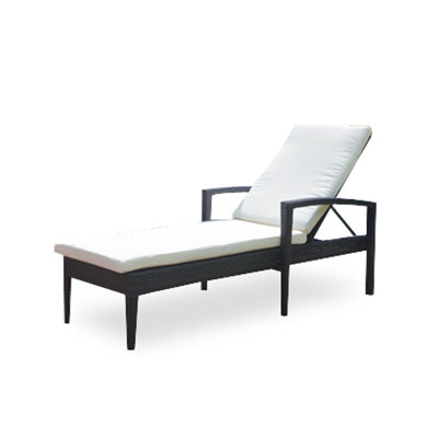 Source Outdoor Zen Chaise Lounge with Cushion - Fabric Color: Sunbrella Glacier at Sears.com