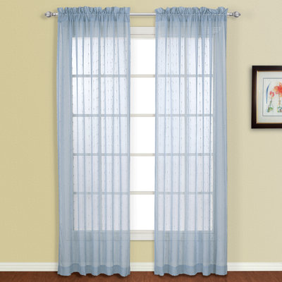 United Curtain Co. Isabella Panel - Color: Blue, Size: 84" H x 52" W at Sears.com