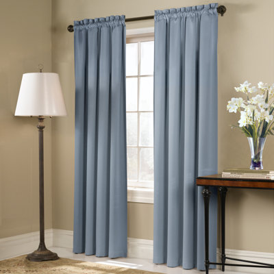 United Curtain Co. Blackstone Panel - Size: 63" H x 54" W, Color: Blue at Sears.com