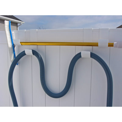 MIDE Products 1.75" - 2.13" Aluminum Pool Hose and Brush Hangers - Pair - Length / Color: 10" / White at Sears.com
