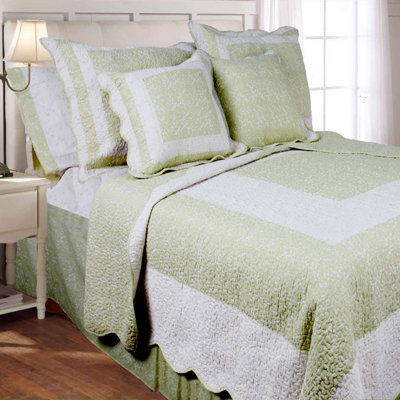 Textiles Plus Inc. Quilt in a Bag in Meadow Green - Size: Queen at Sears.com