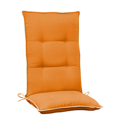 Arbora Teak Accent High Back Chair Cushion (Set of 2) - Color: Orange (Set of 2) at Sears.com
