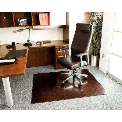 Anji Mountain Bamboo Deluxe Hard Floor Rounded Edge Chair Mat - Size: 44" x 52", Lip: Included at Sears.com