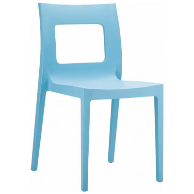 Compamia La Plaza Lucca Stacking Dining Side Chair  - Finish: Blue (Set of 2) at Sears.com