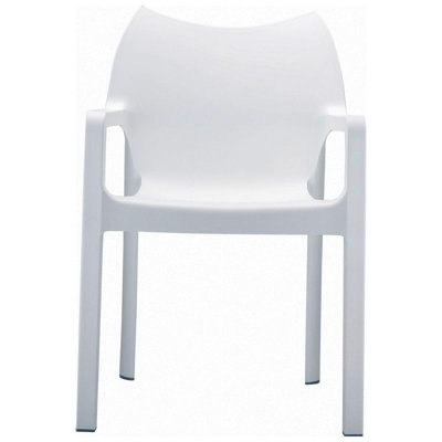 Compamia Diva Stacking Dining Arm Chair  - Finish: White (Set of 4) at Sears.com