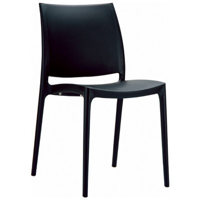 Compamia La Plaza Maya Stacking Dining Side Chair  - Finish: Black (Set of 2) at Sears.com