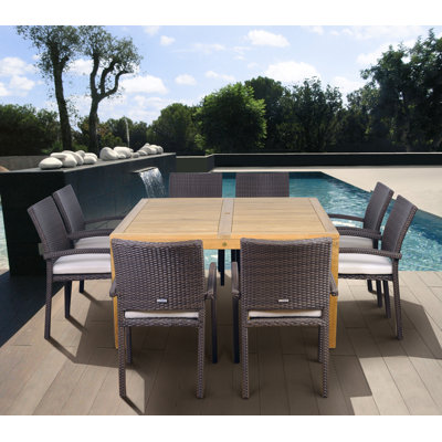 International Home Miami Amazonia Teak Davenport 9 Piece Dining Set at Sears.com