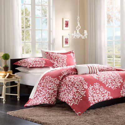 Mi-Zone Folklore Raspberry Big Print Comforter Set - Size: Full/Queen at Sears.com