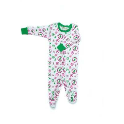 New Jammies Ever-Green Peace Girl Organic Footie - Size: 12 Months at Sears.com