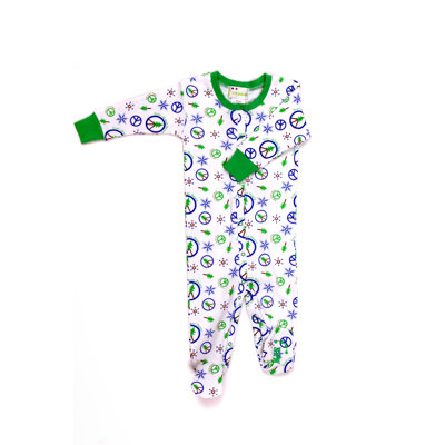 New Jammies Ever-Green Peace Boy Organic Footie - Size: Newborn at Sears.com