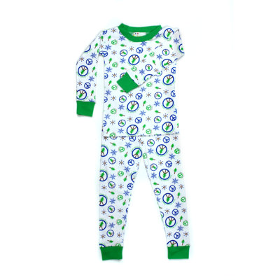 New Jammies Ever-Green Peace Boy Organic  PJ Snuggly - Size: 12 Months at Sears.com