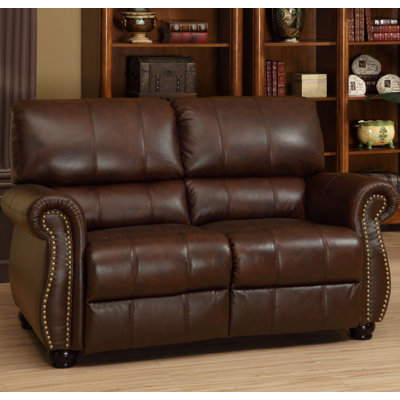 Abbyson Living Houston Italian Leather Loveseat at Sears.com