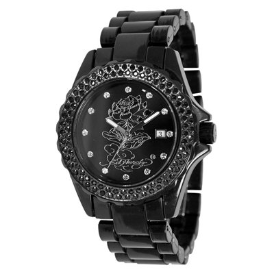 Ed Hardy Women's Dulcet Lotus Watch in Black at Sears.com