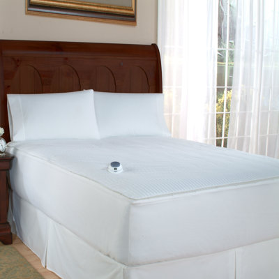 Perfect Fit Industries Electric Heated Warming Two-In-One Removable Top Twin Size Mattress Pad in White - Size: Twin at Sears.com