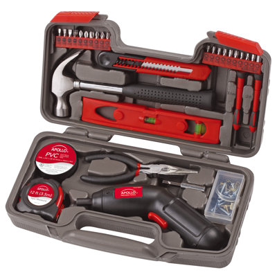 Apollo Tools 70 Piece Household Tool Kit with 6V Cordless Screwdriver at Sears.com