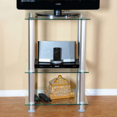 RTA Home And Office Extra Tall Glass and Aluminum 20" TV Stand at Sears.com