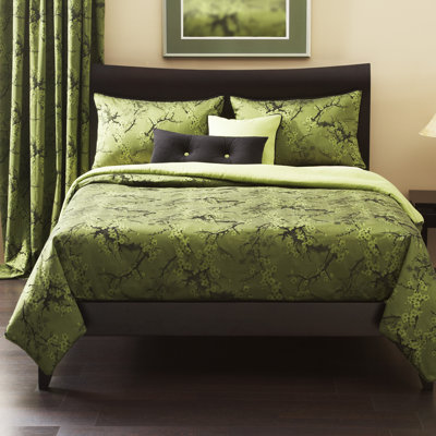 SIS Covers Cherry Blossom Duvet Set - Size: California King, Color: Clover at Sears.com