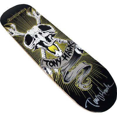 Steiner Sports Tony Hawk Autographed Black And Yellow Full Skull With Tongue Out Deck at Sears.com