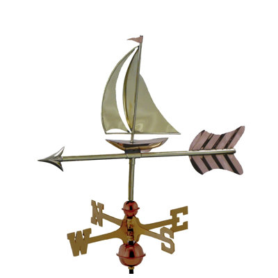 GOOD DIRECTIONS Sailboat Weathervane with Garden Pole - Finish: Polished Copper at Sears.com