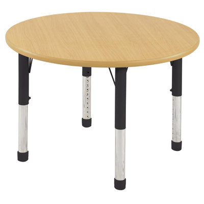 Ecr4Kids 36" Rnd Laminate Preschool Table in Maple -Edge Banding:Maple, Leg Color:Black, Leg Style:Toddler Leg Standard Nylon Glides at Sears.com