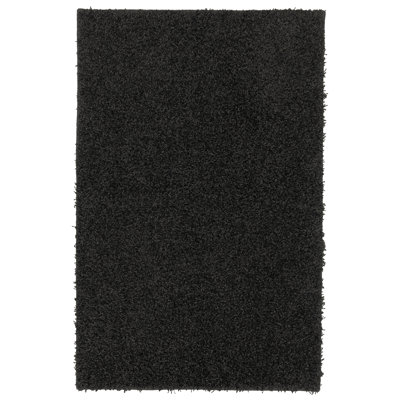 Mohawk Super Texture Shag Black Solid Rug - Rug Size: 24" x 40" at Sears.com