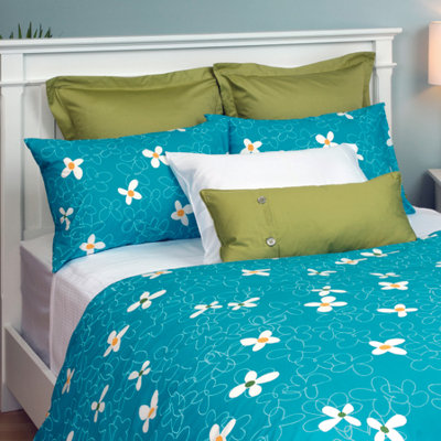 Daniadown Sassy Duvet Cover and Pillowcase Set - Size: Super King, Color: Blue at Sears.com