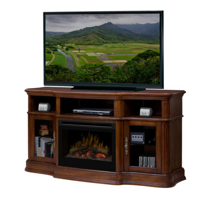 Dimplex Portobello 68" TV Stand with Electric Fireplace - Insert Style: Logs, Finish: Walnut at Sears.com