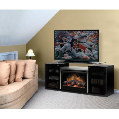 Dimplex Marana 76" TV Stand with Electric Fireplace - Finish: Black - Wood Burning Bed at Sears.com
