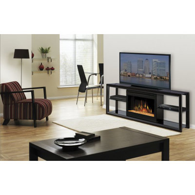 Dimplex Novara 64" TV Stand with Electric Fireplace - Finish: Black at Sears.com