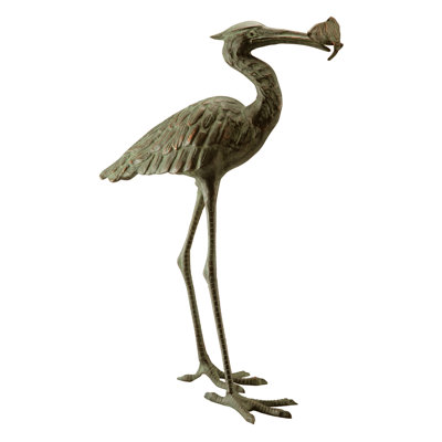 SPI Home Garden Single Crane Eating Fish Statue at Sears.com