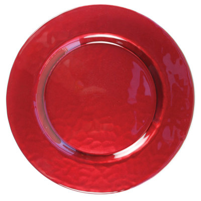 ChargeIt! Glory Glass Charger Plate - Color: Red at Sears.com