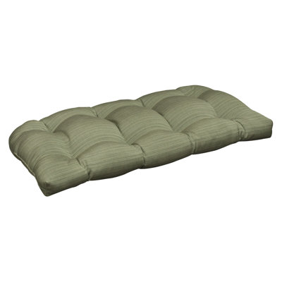 Pillow Perfect Outdoor Sunbrella Fabric Wicker Loveseat Cushion - Color: Green Textured Solid at Sears.com