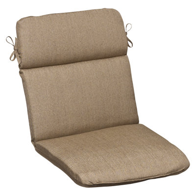 Pillow Perfect Outdoor Rounded Sunbrella Fabric Chair Cushion - Color: Tan Textured Solid at Sears.com