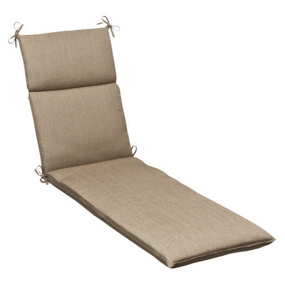 Pillow Perfect Outdoor Sunbrella Fabric Chaise Lounge Cushion - Color: Tan Textured Solid at Sears.com