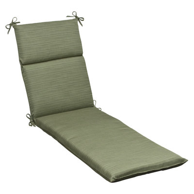 Pillow Perfect Outdoor Sunbrella Fabric Chaise Lounge Cushion - Color: Green Textured Solid at Sears.com