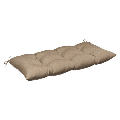 Pillow Perfect Outdoor Sunbrella Fabric Tufted Loveseat Cushion - Color: Tan Textured Solid at Sears.com