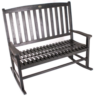 Jordan Manufacturing Double Rocker Wood Garden Bench - Finish: Black at Sears.com