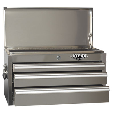 Viper Tool Storage 26" 3 Drawer Top Chest - Color: Stainless Steel at Sears.com