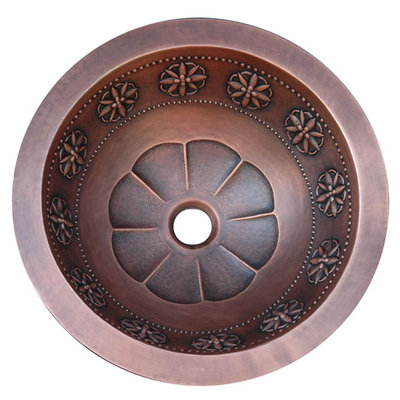 Yosemite Home Decor Thin Star Design Top or Undermount Round Copper Vessel Sink at Sears.com