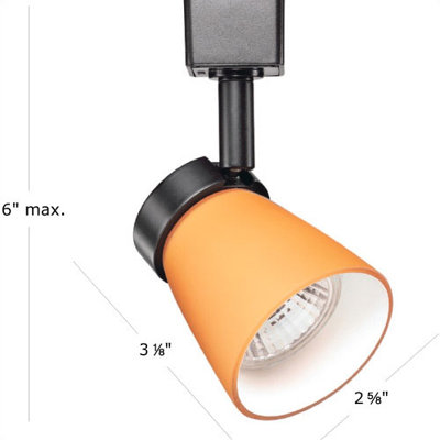 WAC Miniature Luminaire Line Volt. Track Head in Colored Glass -Glass/Track Head Finish:Amber Glass/Black Finish, Track Series:Light at Sears.com