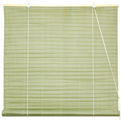 Shoji Paper Roll Up Blinds in Light Brown - Width: 72