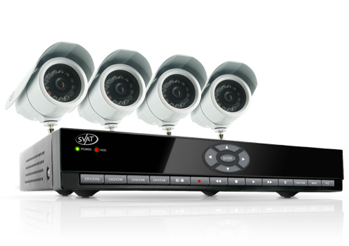 SVAT CV301-8CH-002 8 Channel H.264 500GB HDD DVR Security System with 4 Hi-Res Night Vision CCD Surveillance Cameras at Sears.com