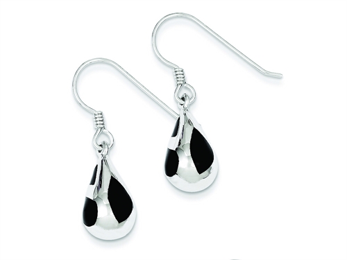 FJC Collections Sterling Silver Fancy Black Resin Earrings at Sears.com